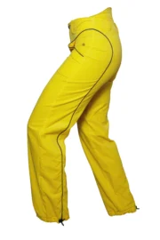 Women's yellow fine corduroy climbing trousers - KATY VELVET Monvic