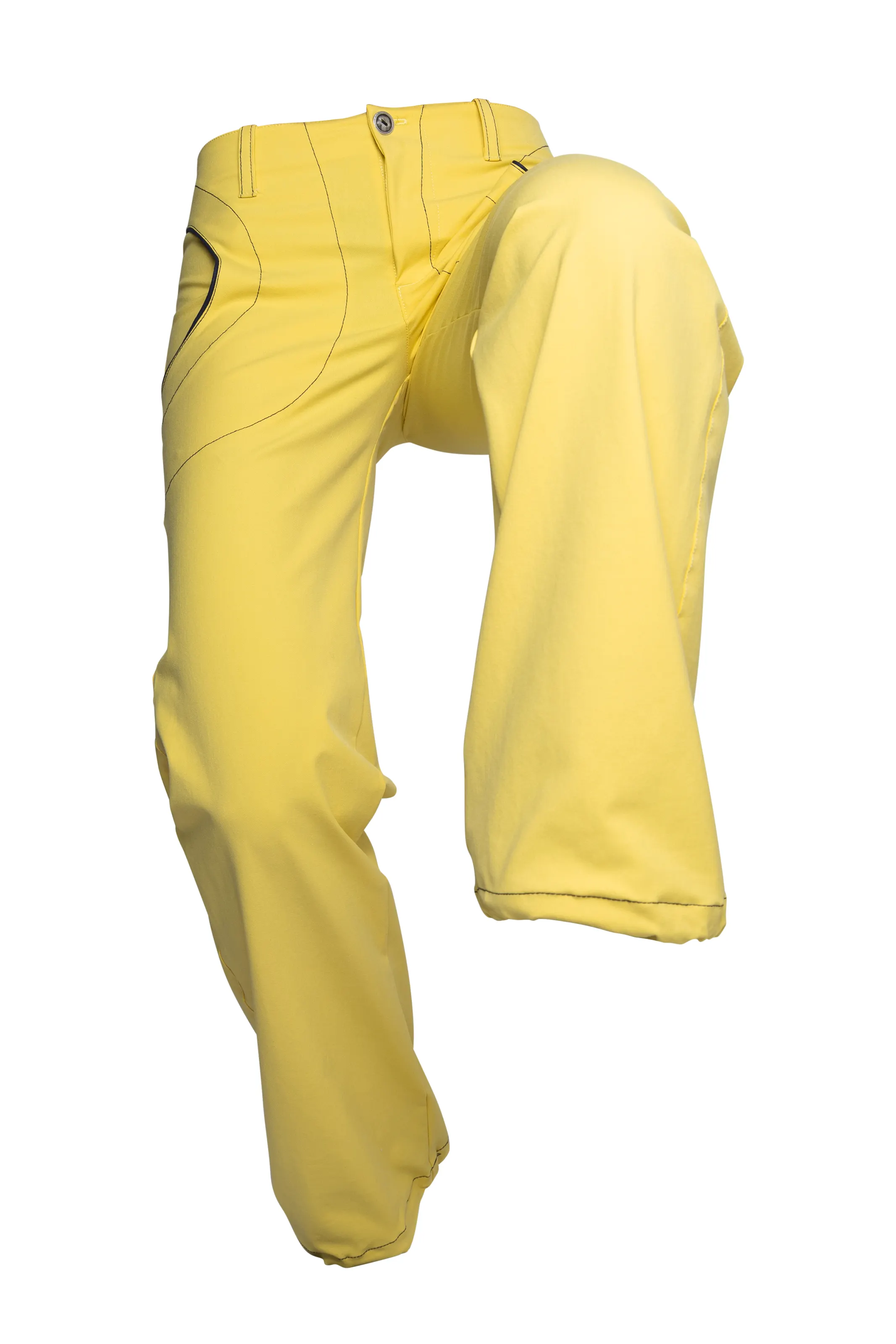 Pantalone da arrampicata in cotone elasticizzato giallo femminile - KATY Monvic