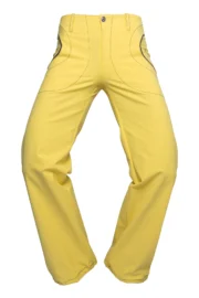 Women's yellow stretch cotton climbing trousers - KATY Monvic