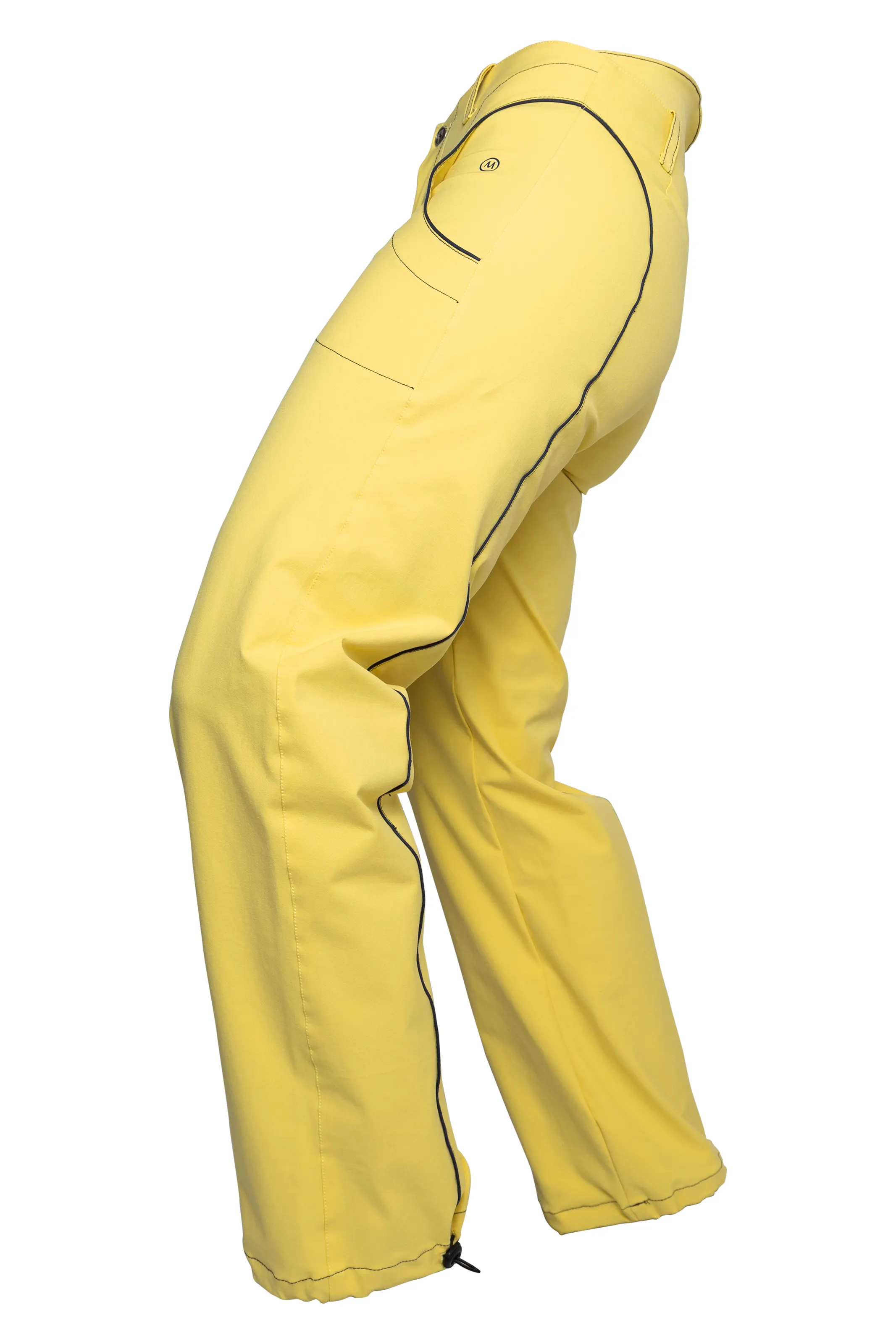 Women's climbing trousers with contrasting profiles - women's yellow cotton - KATY Monvic