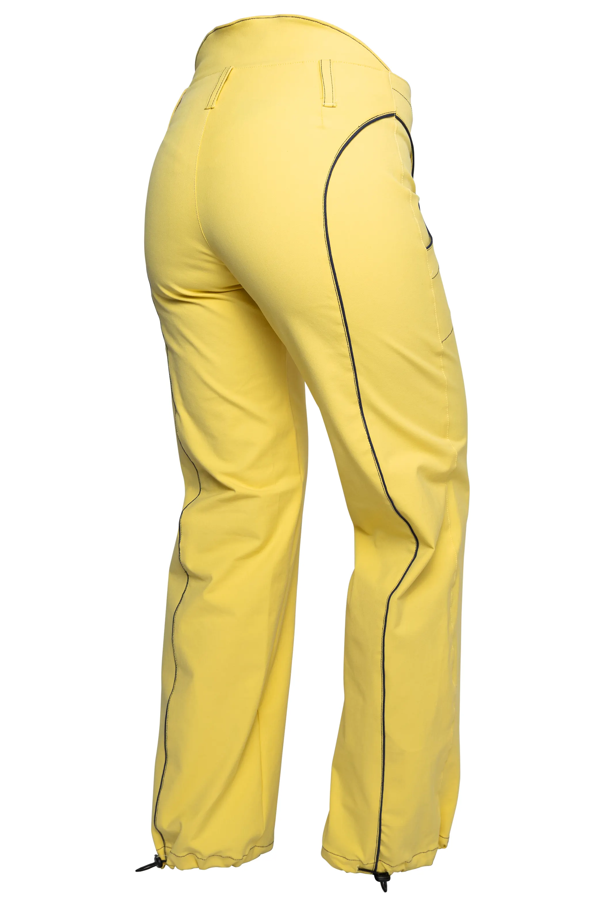 Pantalone da arrampicata in cotone giallo con profili a contrasto - donna - KATY Monvic