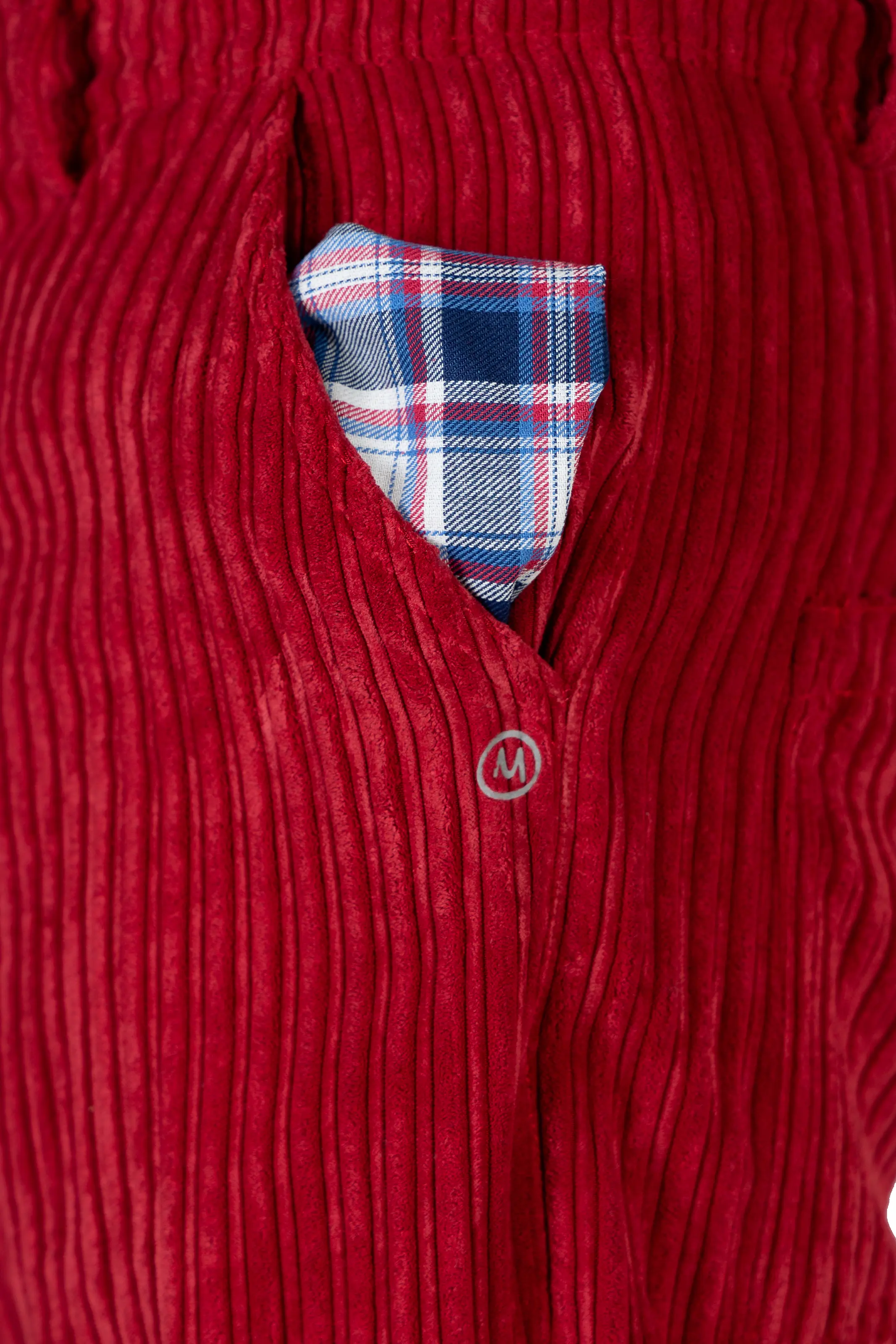 Pantalone in velluto leggero costa francese rosso - uomo - GRILLO Monvic