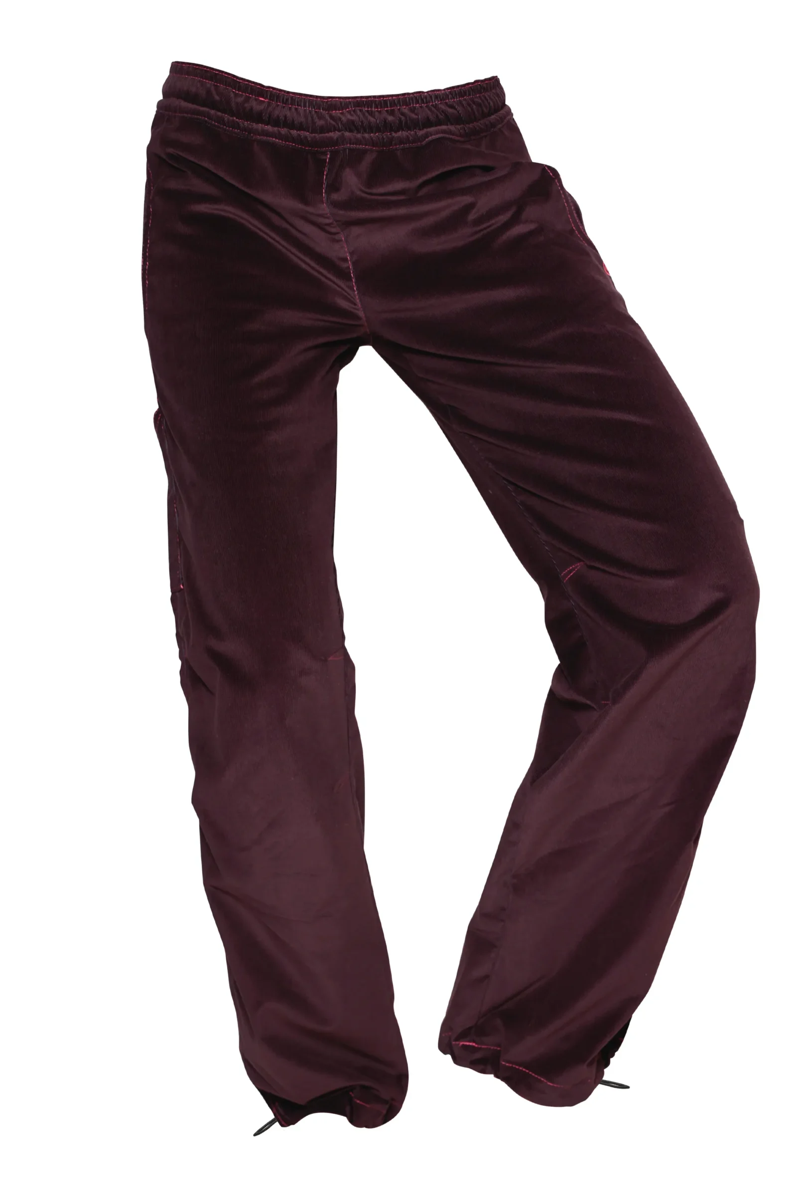 Women's burgundy velvet pants - climbing - VIOLET VELVET Monvic