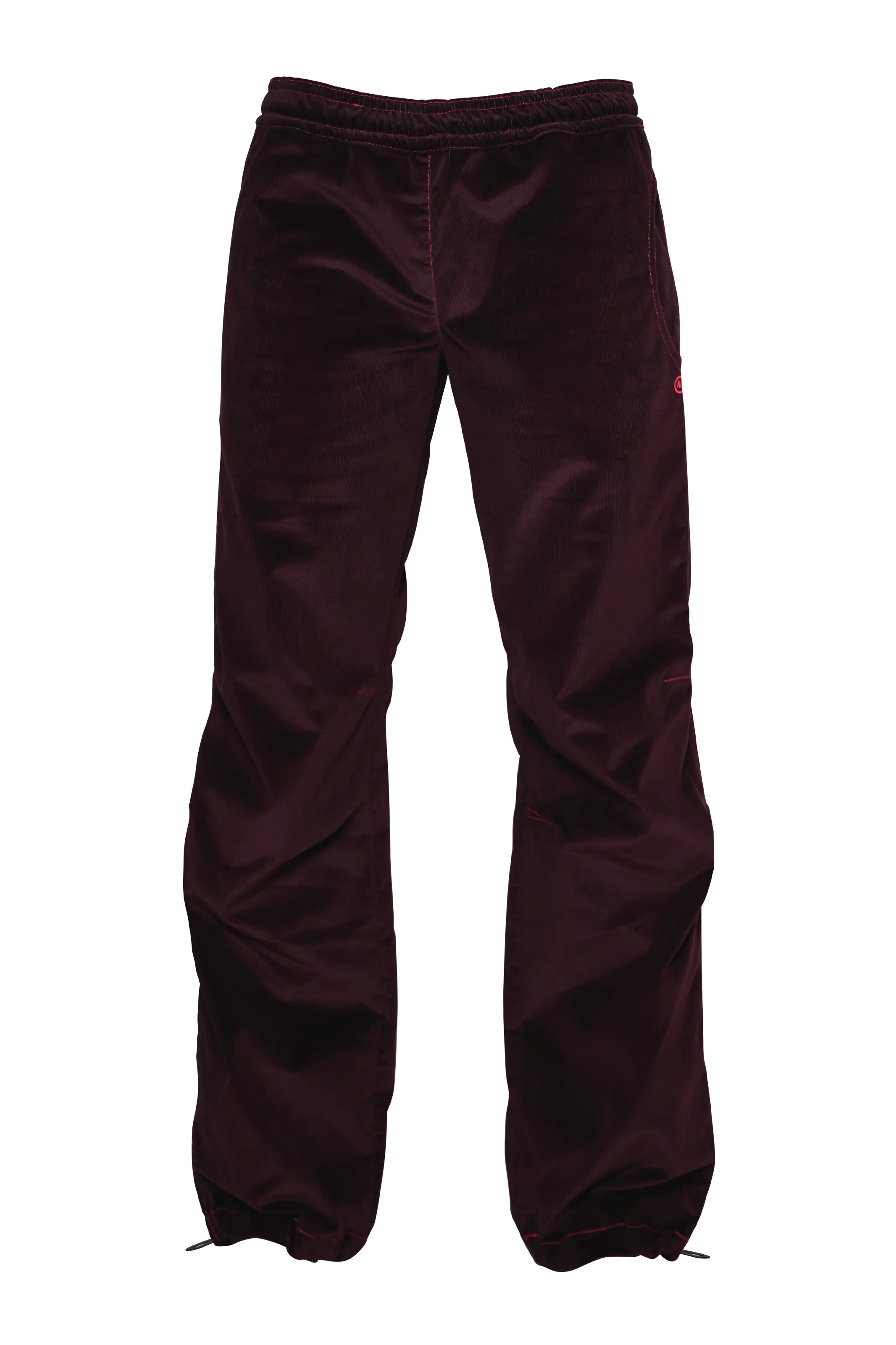Women's burgundy velvet pants - climbing - VIOLET VELVET Monvic