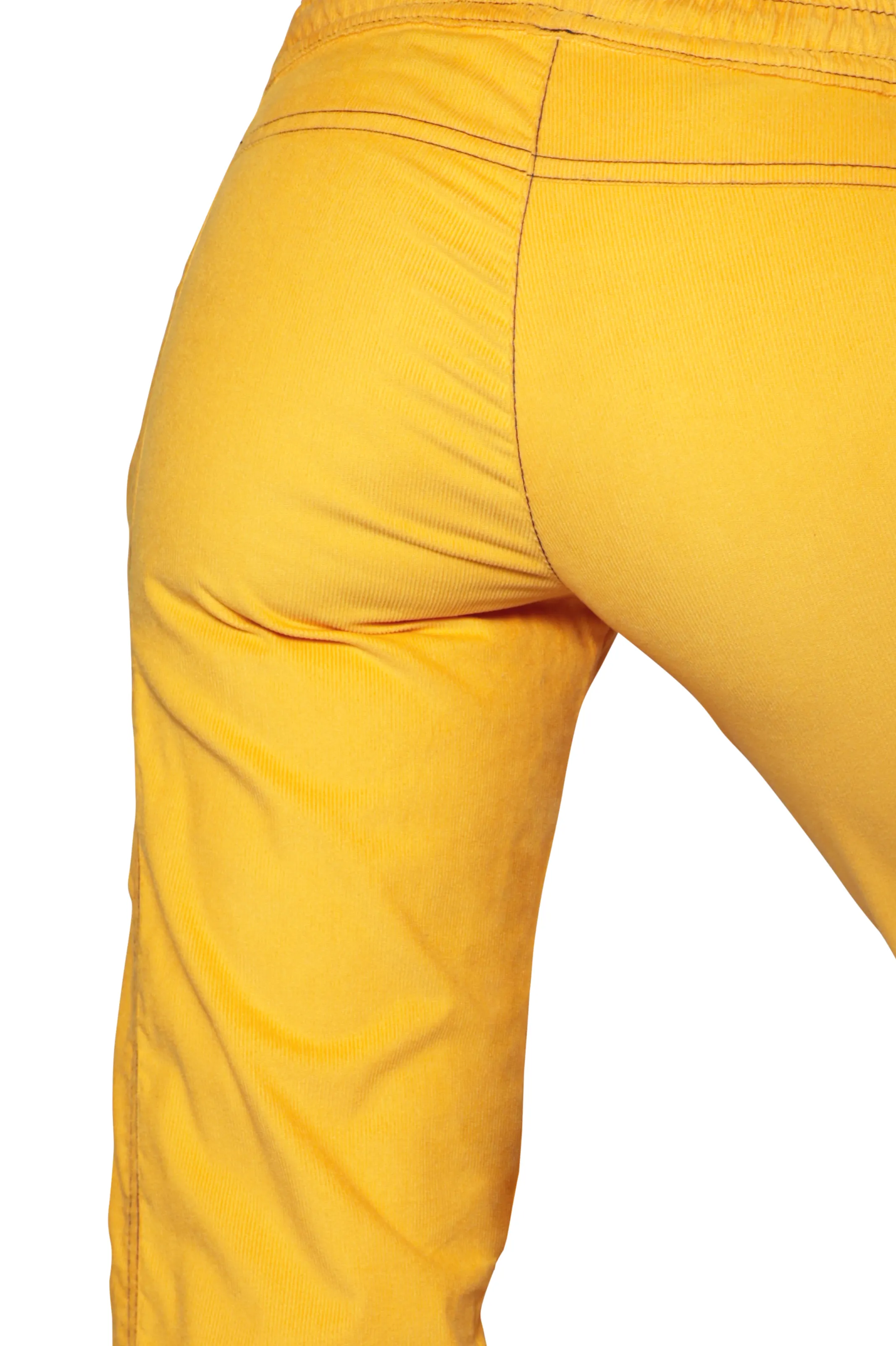 Pantalone in velluto giallo da donna - arrampicata - VIOLET VELVET Monvic