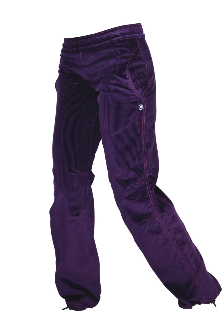 Women's purple velvet corduroy trousers - climbing - VIOLET VELVET Monvic
