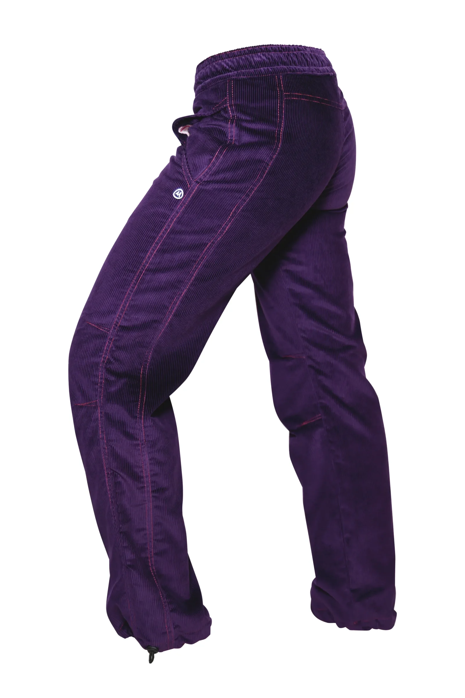 Women's purple velvet corduroy trousers - climbing - VIOLET VELVET Monvic
