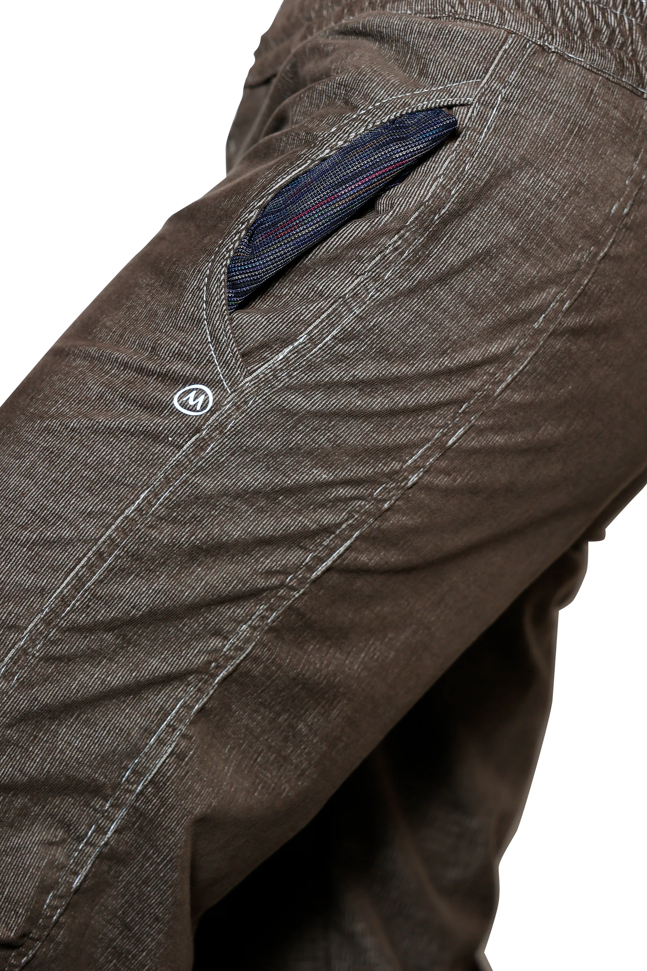 Pantalone in velluto fine marrone mélange da donna - VIOLET VELVET Monvic