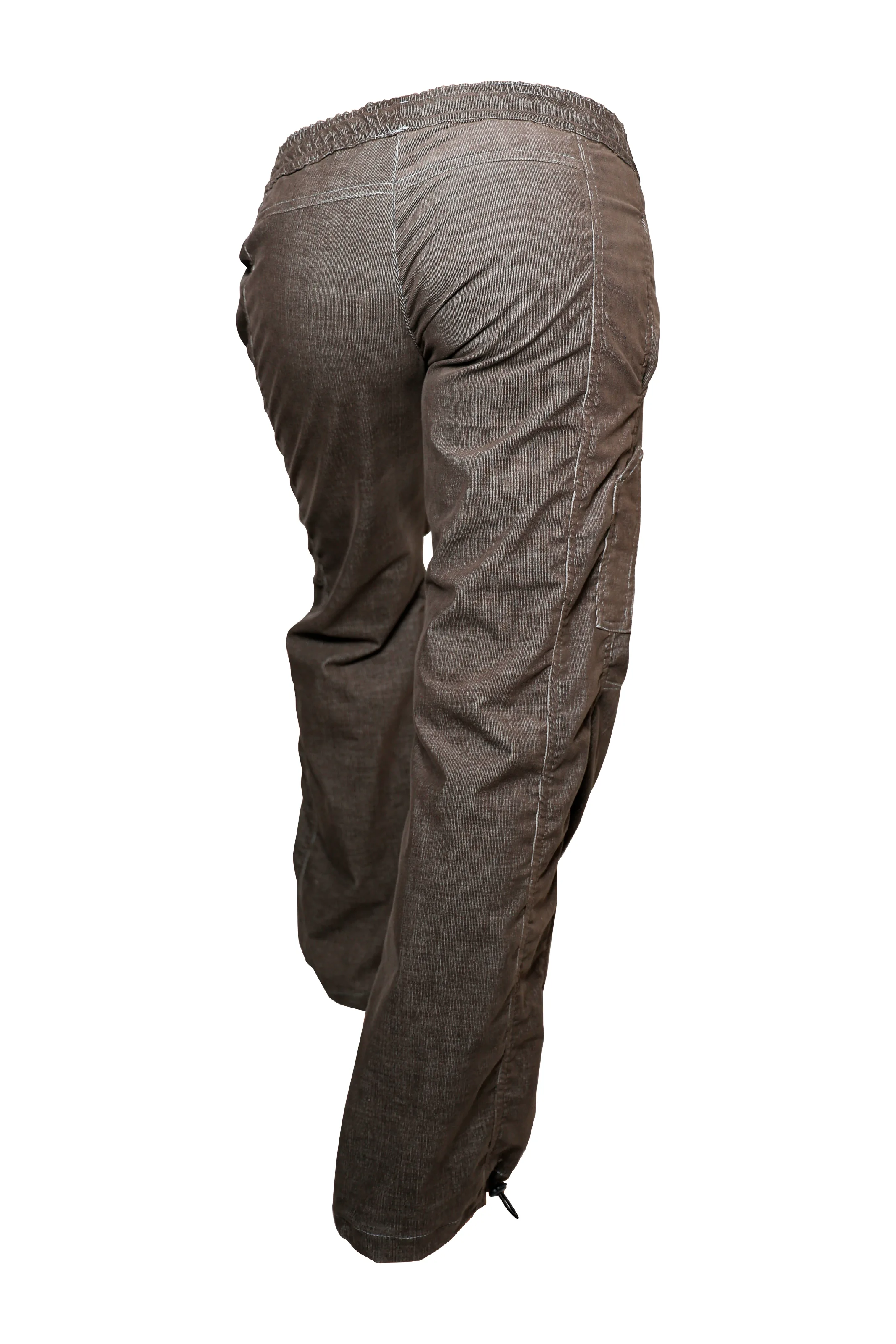 Pantalone in velluto fine marrone mélange da donna - VIOLET VELVET Monvic