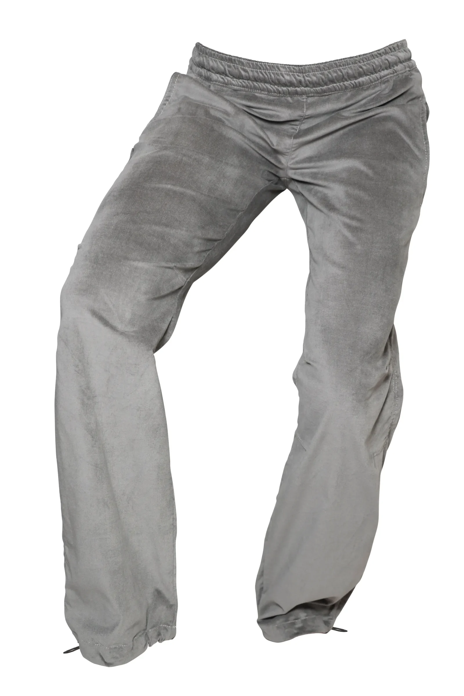 Women's grey velvet pants - climbing - VIOLET VELVET Monvic
