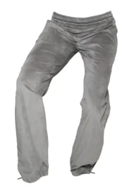 Women's grey velvet pants - climbing - VIOLET VELVET Monvic
