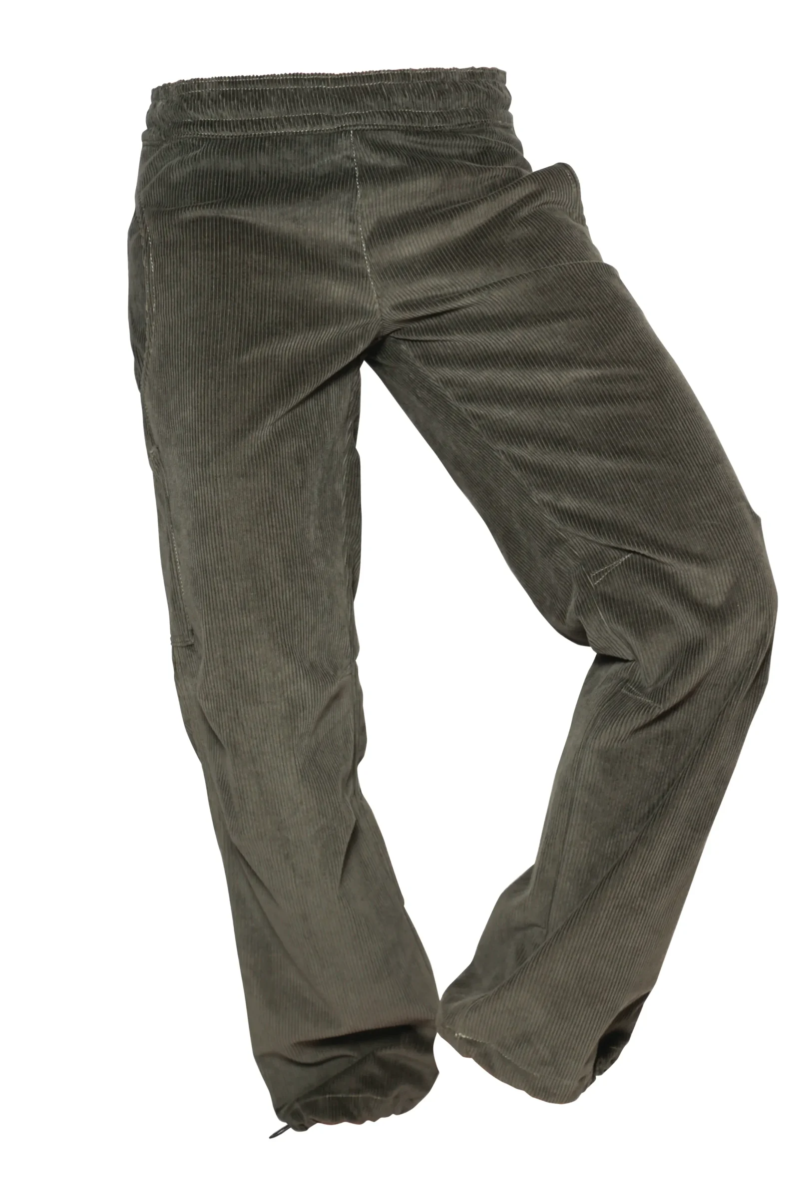 Women's military green velvet pants - climbing - VIOLET VELVET Monvic