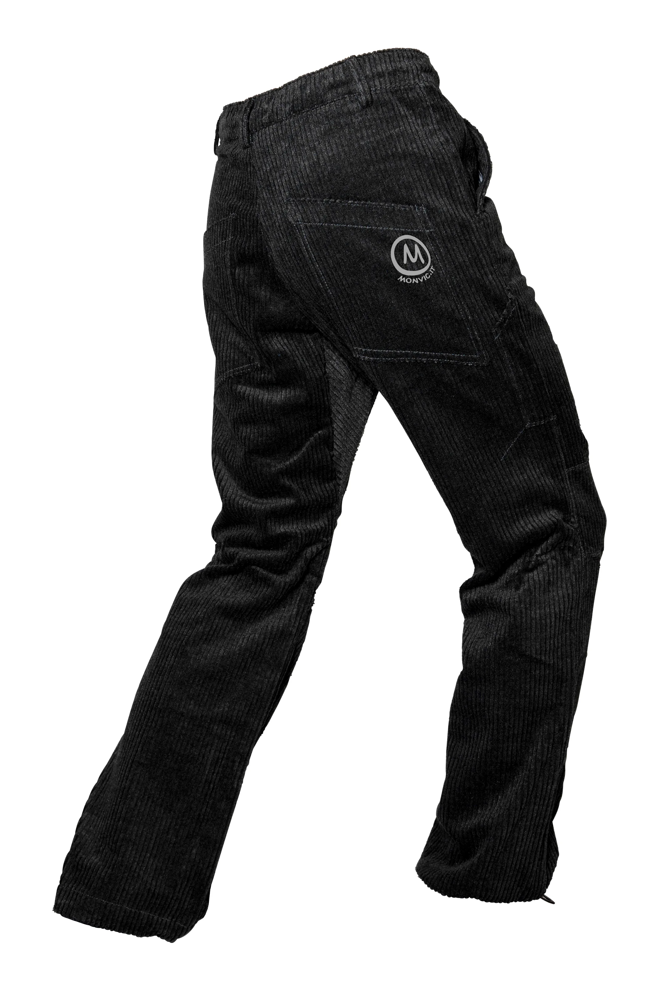 Pantalone in velluto coste medie da uomo - grigio carbonio - per arrampicata - GRILLO Monvic
