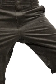 Shorts in velluto coste fini elasticizzato da uomo - marrone - arrampicata - ALO Monvic