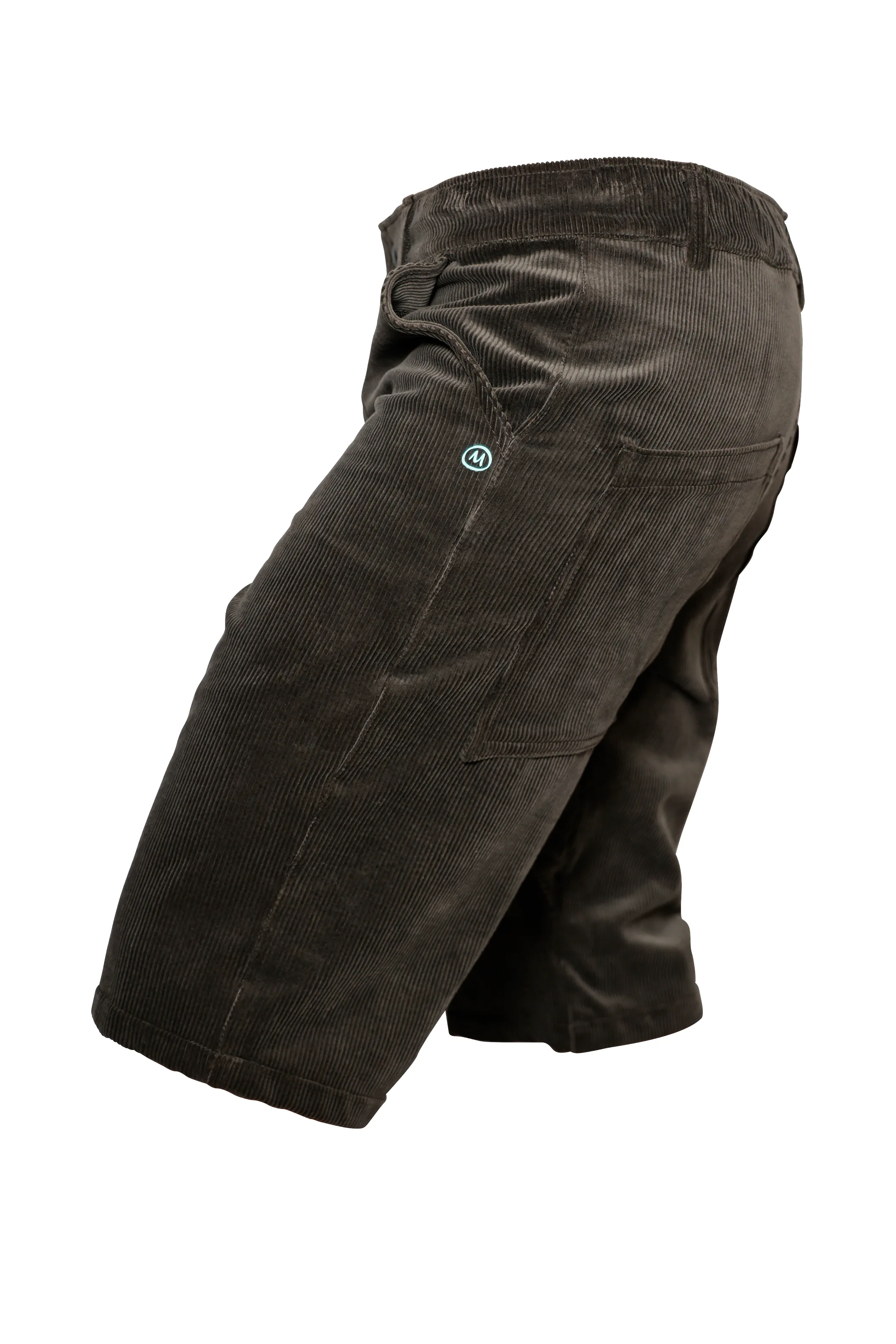 Shorts in velluto coste fini elasticizzato da uomo - marrone - arrampicata - ALO Monvic