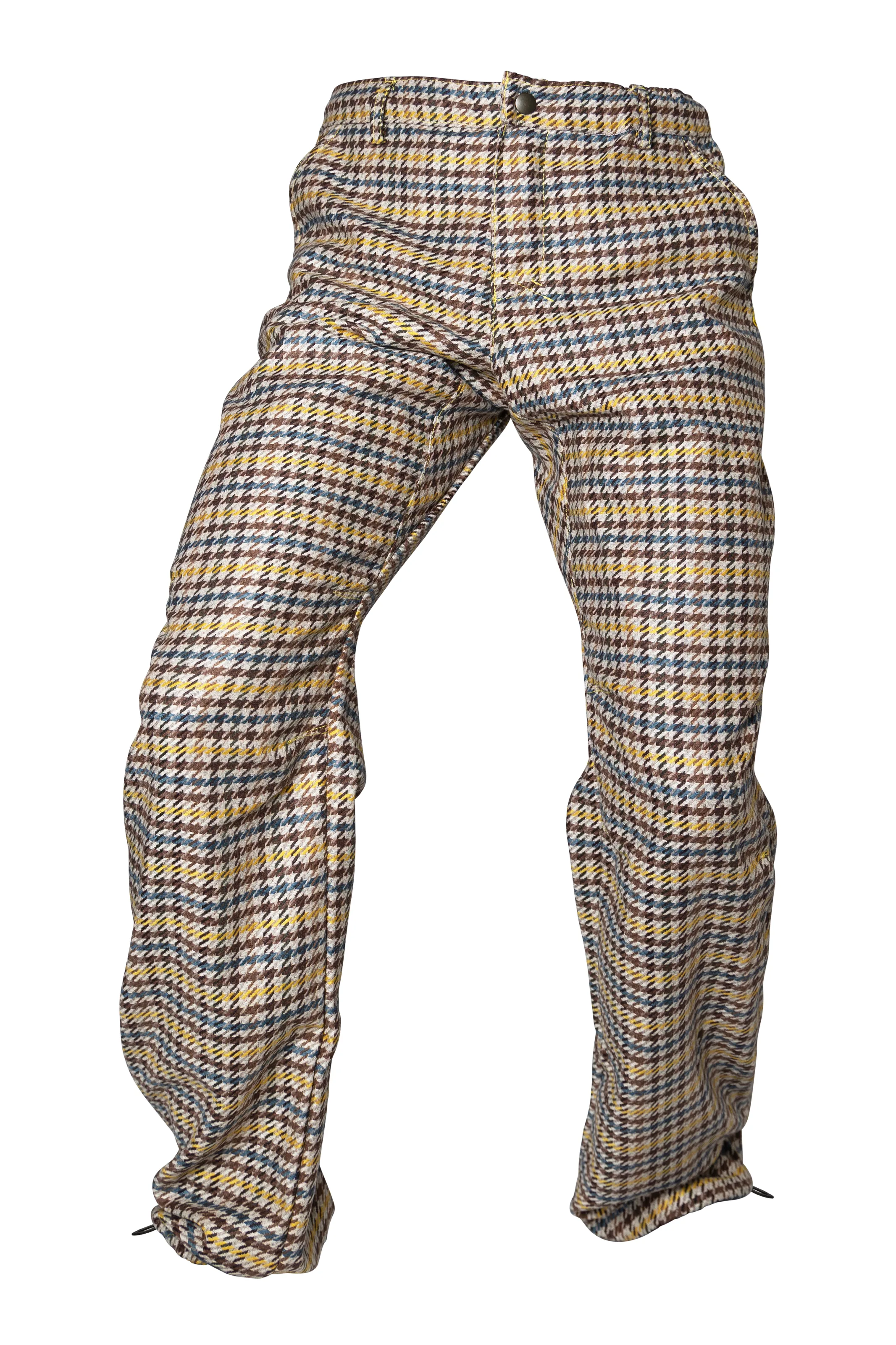 Exclusive numbered wool Trousers in yellow – Monvic