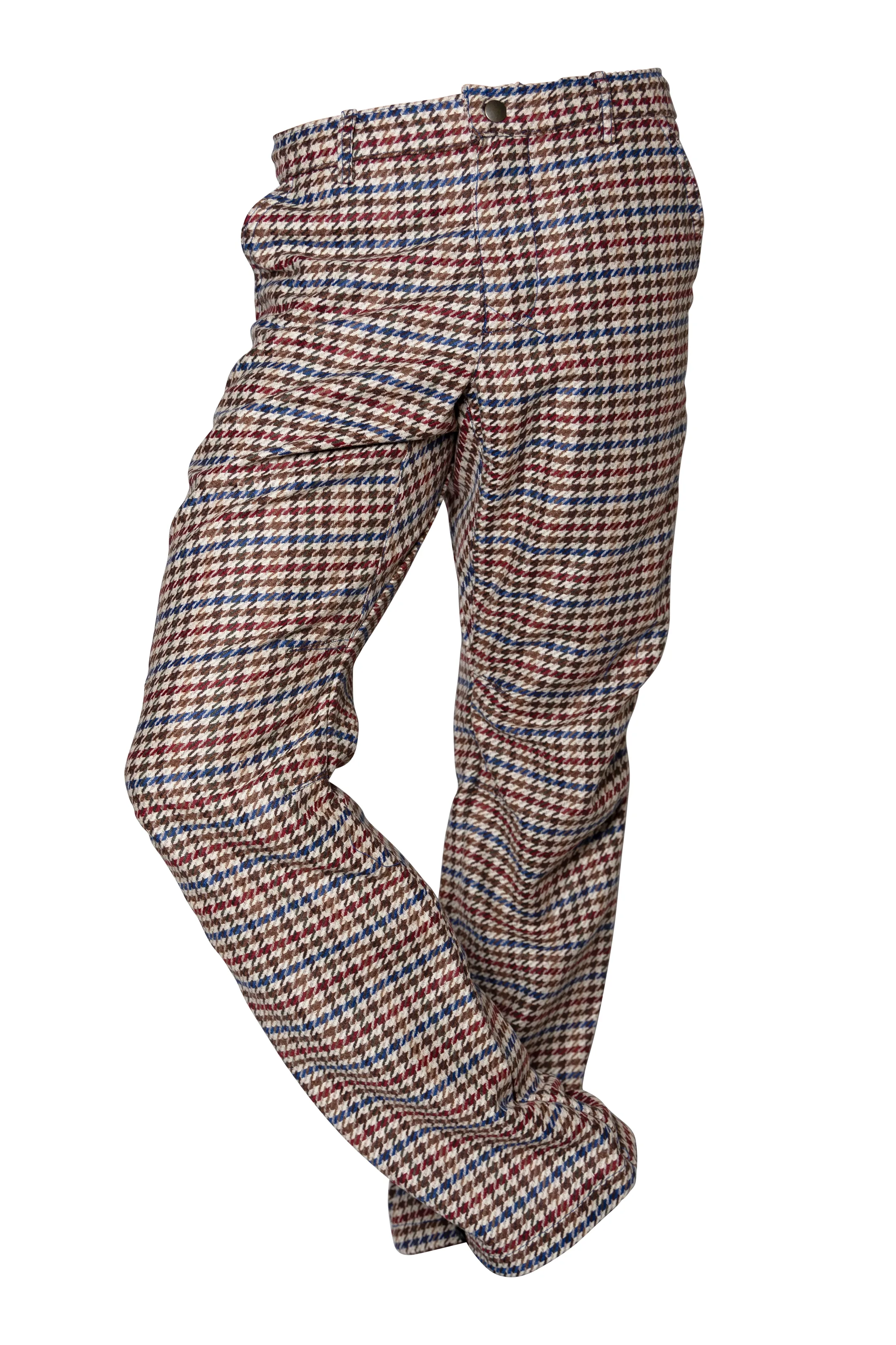 Sporty houndstooth wool Trousers in red – BILLY 2 UNICO by Monvic