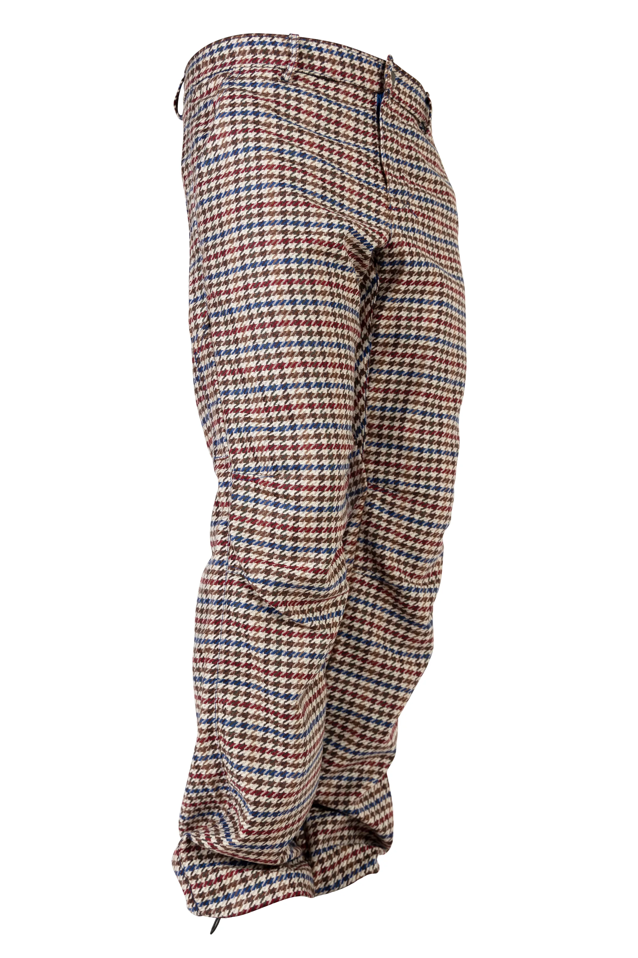 Sporty houndstooth wool Trousers in red – BILLY 2 UNICO by Monvic