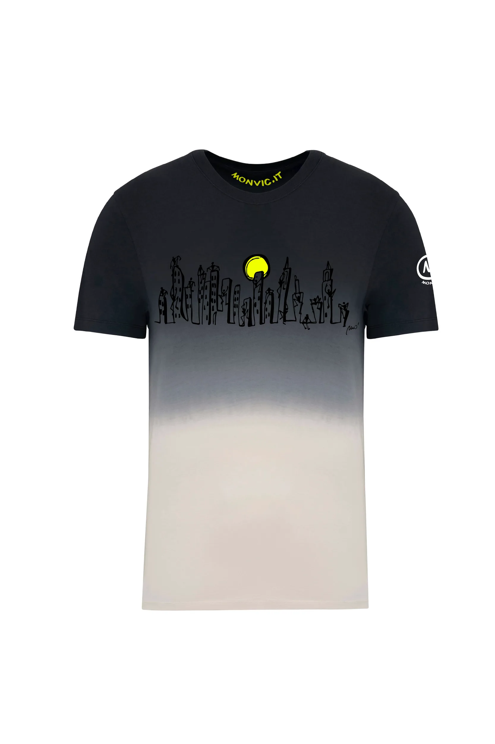 t-shirt arrampicata uomo nero City - HASH VINTAGE MONVIC fronte