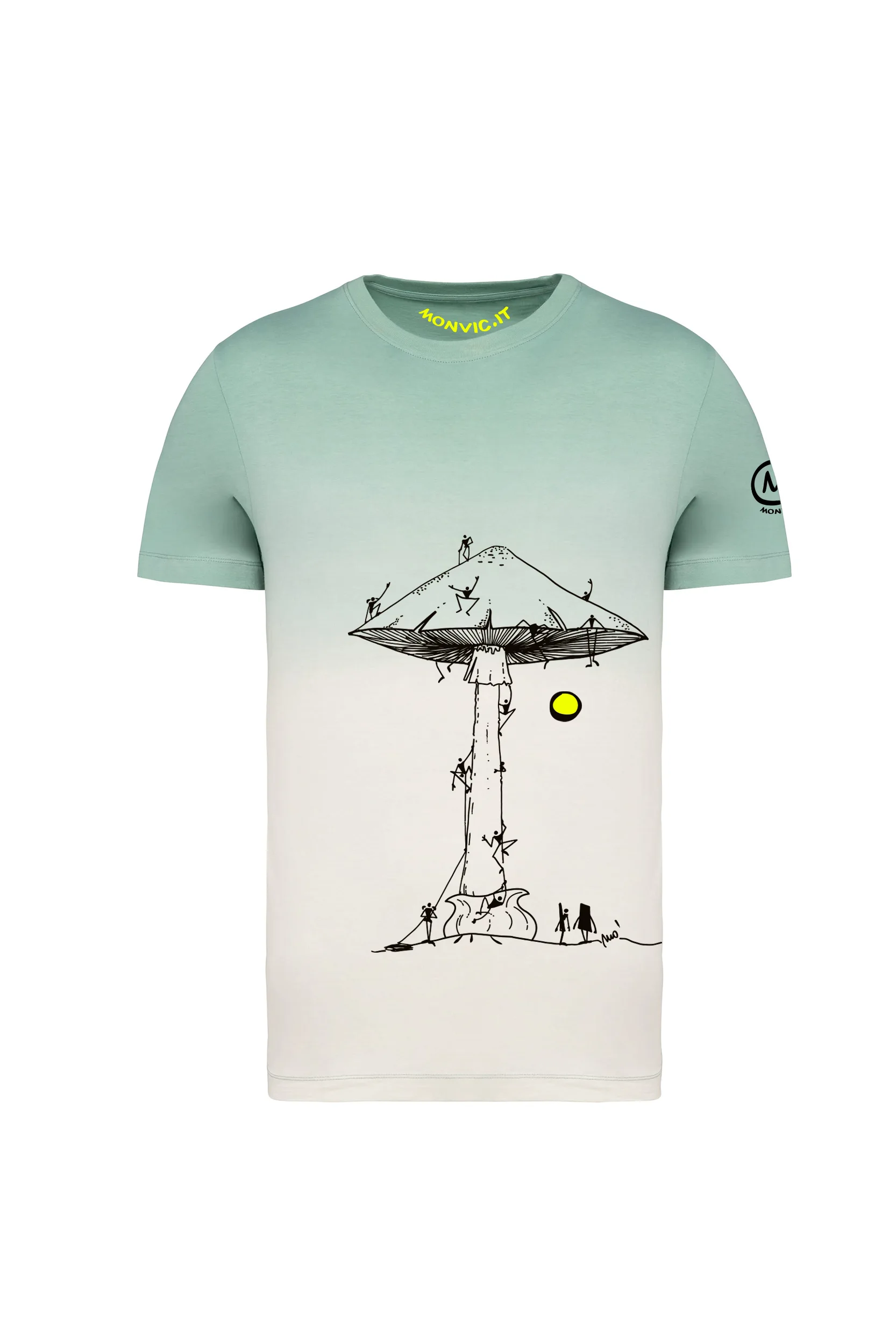 T-shirt HASH VINTAGE Monvic en coton bio dip dye – Escalade et style T-shirt HASH VINTAGE Monvic en coton bio dip dye – Escalade et style