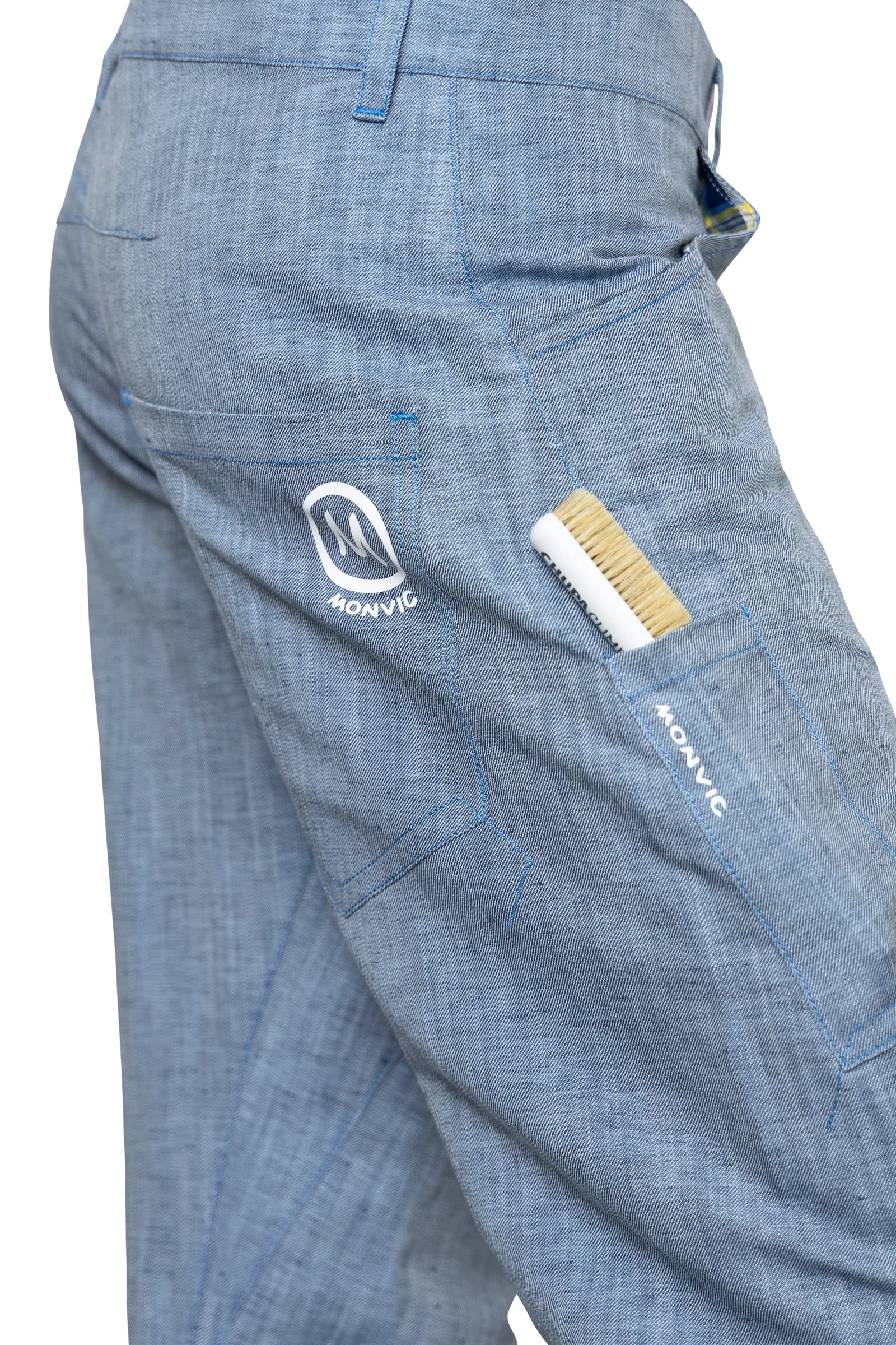 Jean en lin pour homme - bleu ciel GEO MONVIC