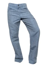 Men's denim and linen trousers - sky blue GEO MONVIC