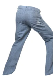 Pantalon homme en denim et lin - bleu ciel GEO MONVIC