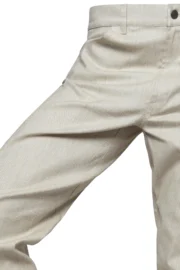 Unisex jeans in cream white ultra-elastic denim - GEO