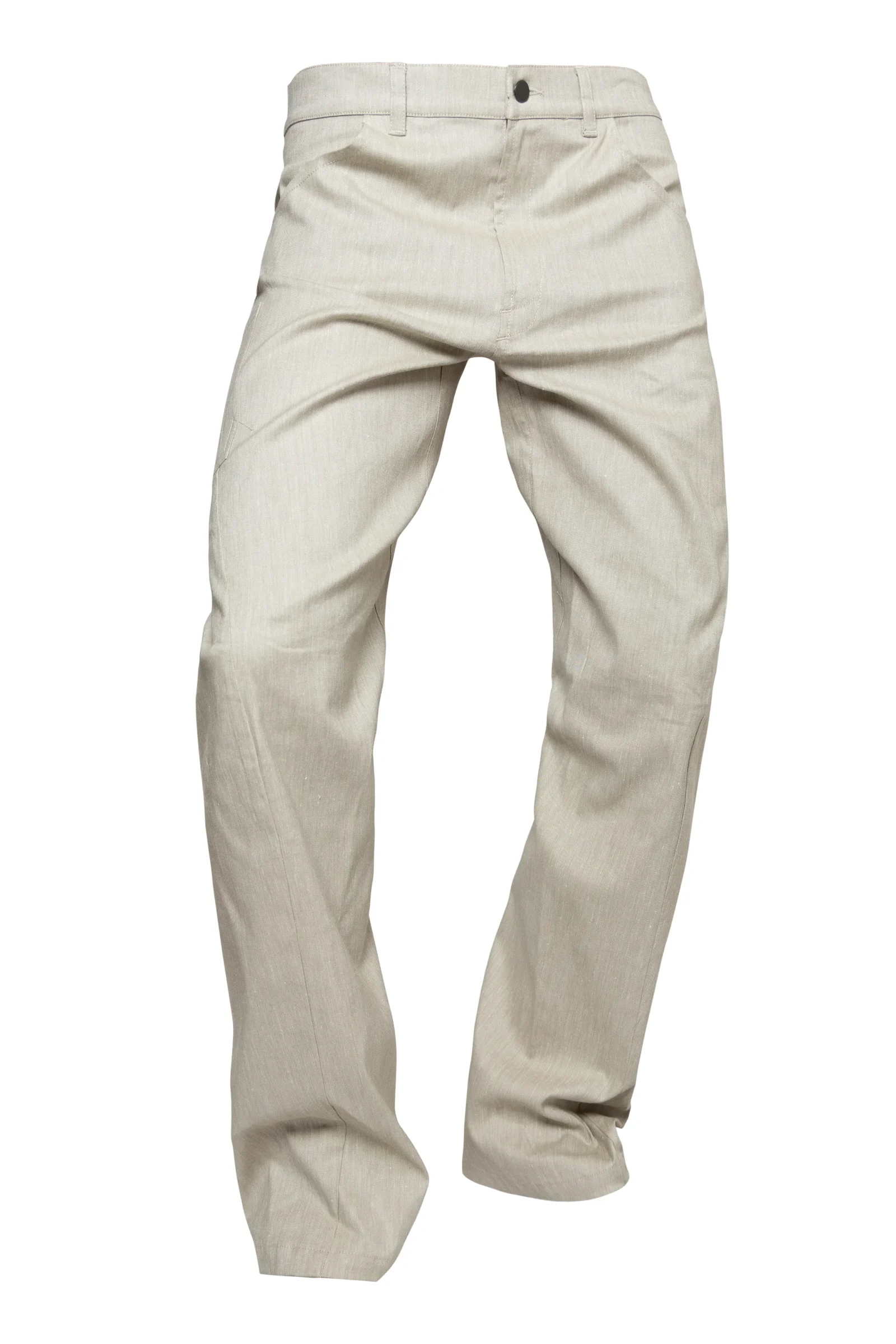 Unisex jeans in cream white ultra-elastic denim - GEO