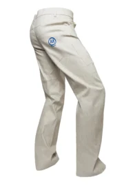 Unisex jeans in cream white ultra-elastic denim - GEO