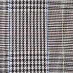 Tissu Prince de Galles gris noir bleu vert