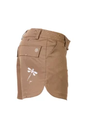 Women's climbing shorts sand with dragonfly graphic | LULLY STEFFY Monvic