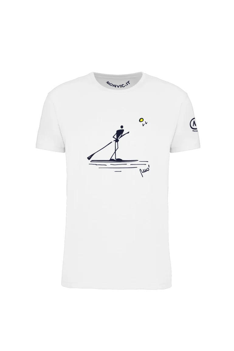 t-shirt SUP bianco uomo - HASH MONVIC - stand up paddle
