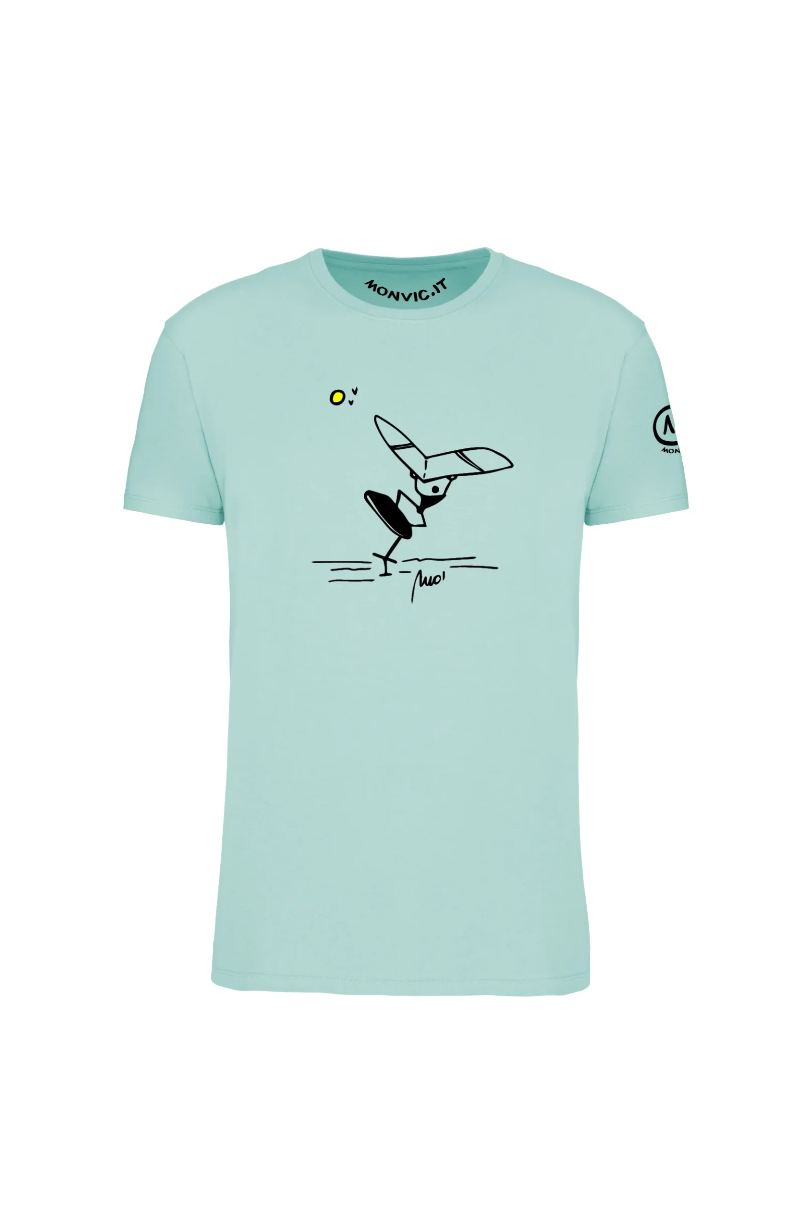 T-shirt wing foil homme coton bio Monvic