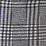 coton motif Prince de Galles noir - blanc