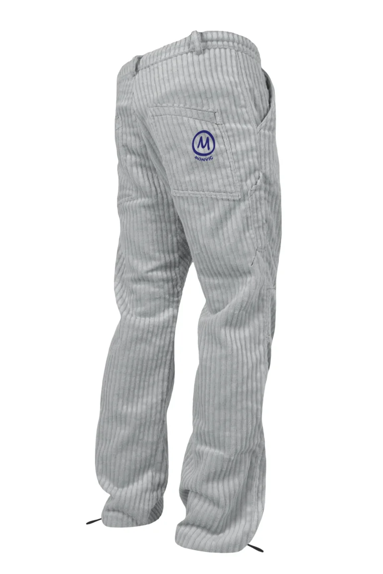 Pantalone in velluto a coste grosse da uomo - grigio ice - GRILLO Monvic
