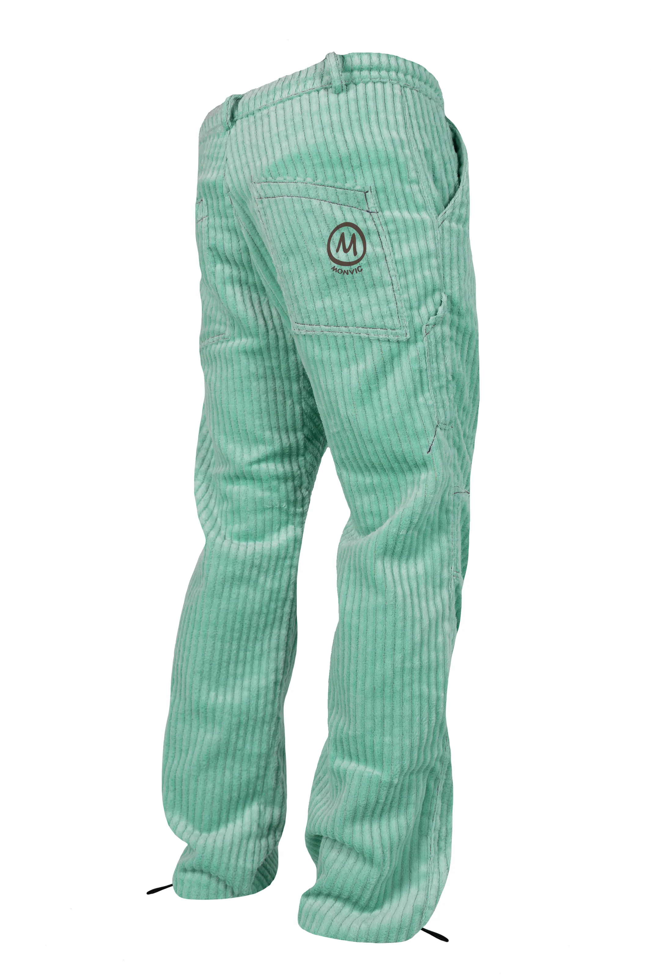 Pantalone in velluto costa larga verde acqua - uomo - GRILLO Monvic