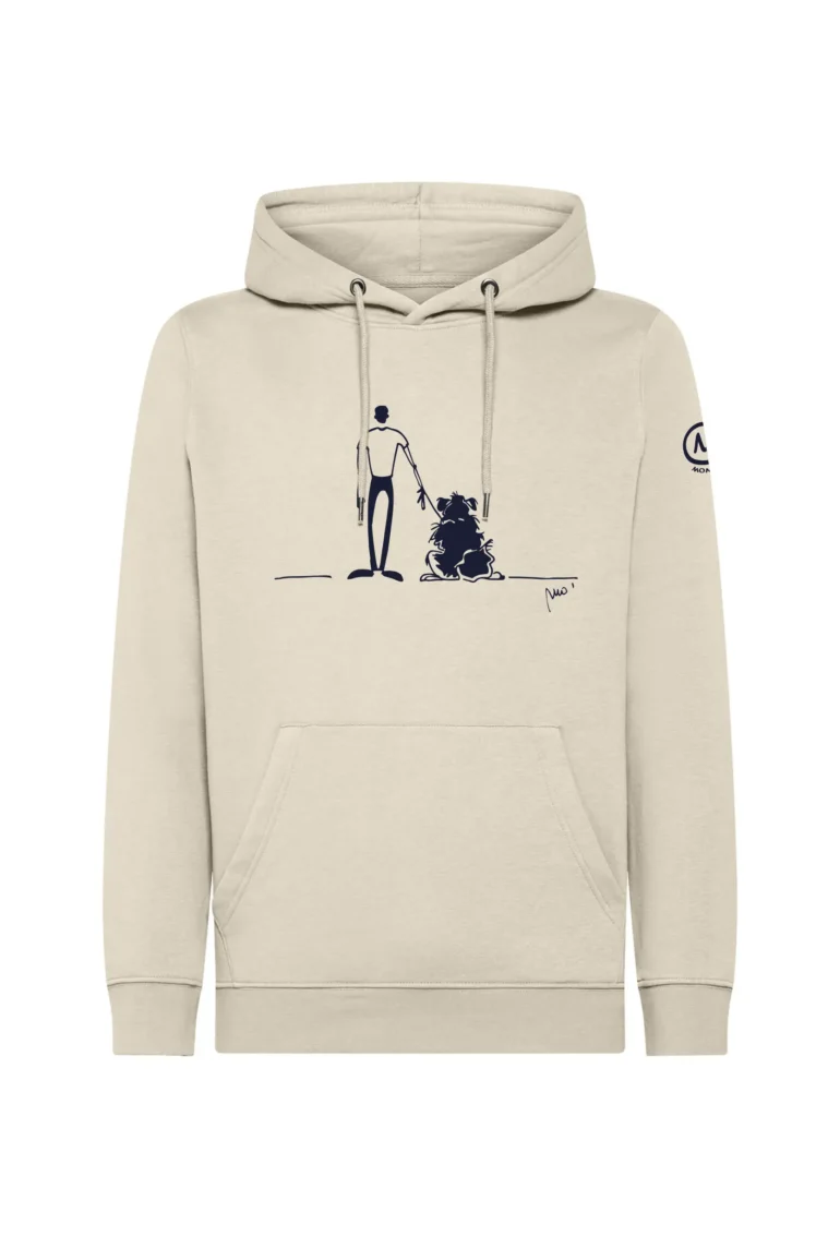 felpa personalizzata cane uomo donna unisex - crema NAVAJO MONVIC 01
