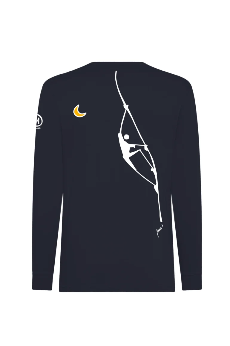 t-shirt a maniche lunghe uomo navy JUMA - TEBA - MONVIC