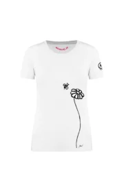 t-shirt arrampicata donna bianco - MARGI - SHARON MONVIC fronte