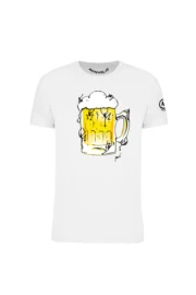 t-shirt arrampicata uomo bianco - BEER - HASH MONVIC fronte