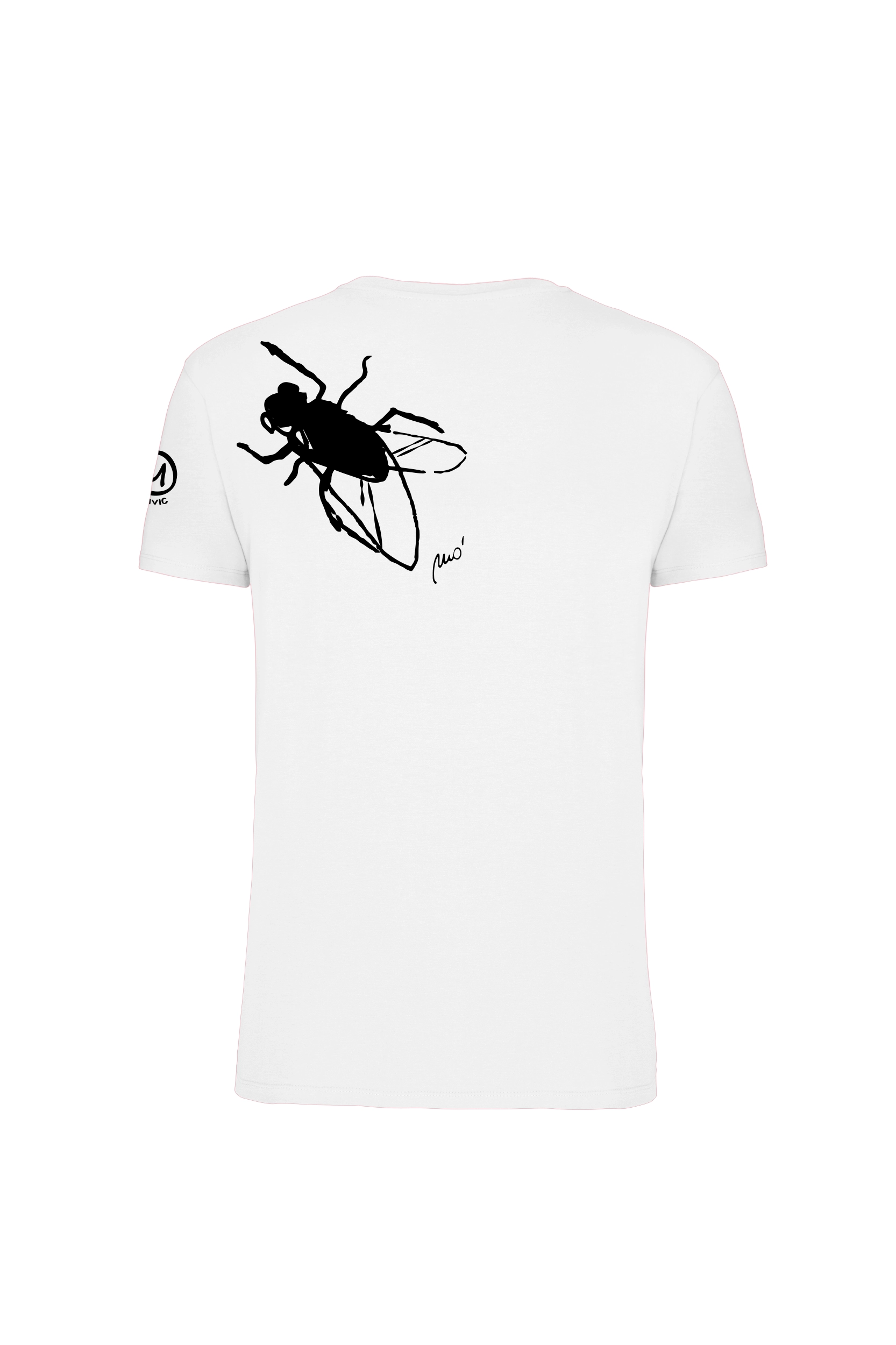 t-shirt arrampicata uomo bianco - MOSCA - HASH MONVIC retro T-shirt Homme "Mosca" HASH ORGANIC – Image 1