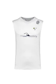 t-shirt senza maniche uomo - bianco - SWIM - CUT MONVIC