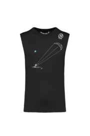 t-shirt senza maniche uomo - nero - KITE SURF - CUT MONVIC