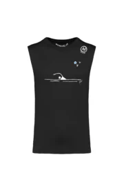 t-shirt senza maniche uomo - nero - SWIM - CUT MONVIC
