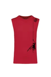 t-shirt senza maniche uomo - rosso - GERD - CUT MONVIC