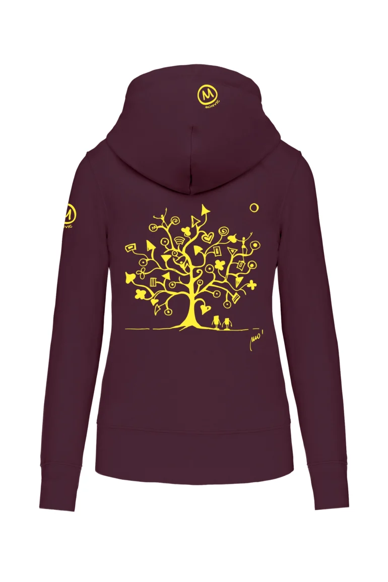 Women's zip hoodie "Magic Tree" FEDRA ZIP