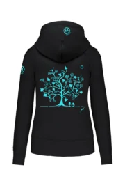 felpa arrampicata donna nero MAGIC TREE FEDRA ZIP MONVIC retro