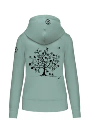 felpa arrampicata donna sage MAGIC TREE FEDRA ZIP MONVIC retro