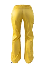 Pantalon femme VIOLET jaune avec taille élastiquée et bas réglables